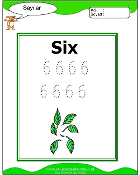 okul öncesi 1 sayısı çizgi çalışması